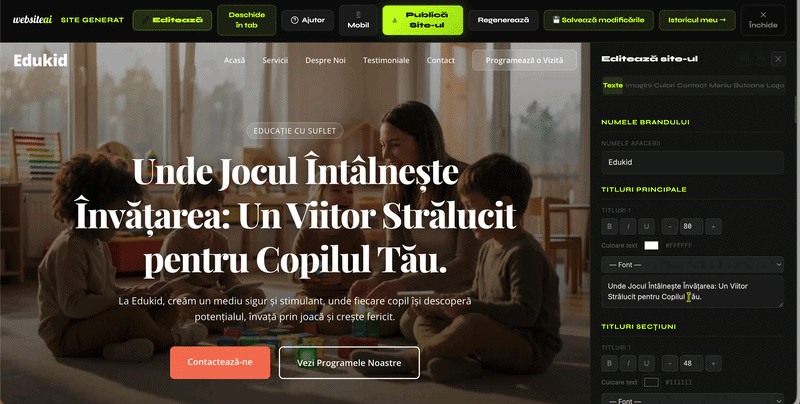 Site generat cu WebsiteAI